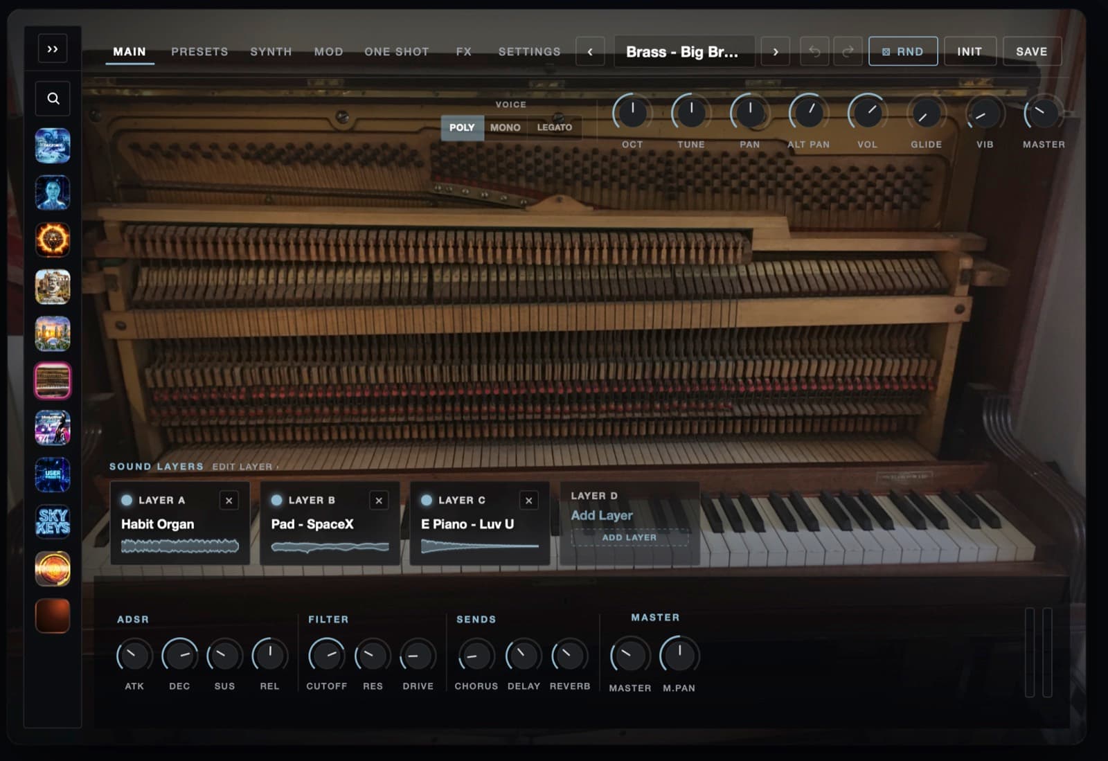 Mickelburgh Piano third-party library loaded in Sampler 2